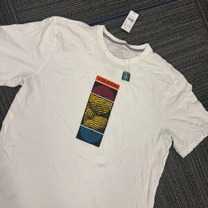 Volcom Men's White Graphic‎ T-Shirt Large Modern Fit Organic Cotton